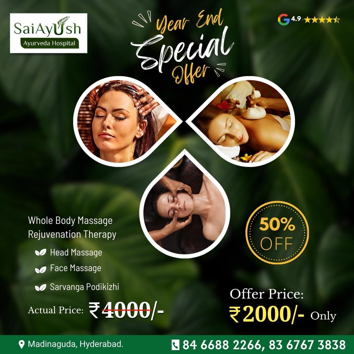 Whole Body Massage Rejuvenation Therapy-Year End Special Offer